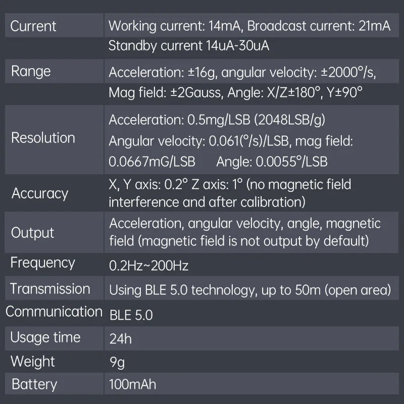 WitMotion WT9011DCL-BT50 Bluetooth 5.0 가속도계 자이로 스코프 각도 센서 전자 나침반 자력계 경사계