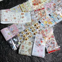 Nouveaux autocollants de transfert de manucure Graffiti peints à la main, feuilles d'ongles (besoin de être assorties à la colle de transfert), 10 couleurs pour ongles 5