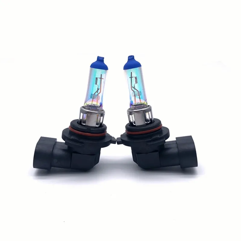 2Pcs 9006 12V55W 레인보우 블루 플라즈마 P22d HB4 자동차 석영 할로겐 전구 안개 램프 자동차 헤드 램프