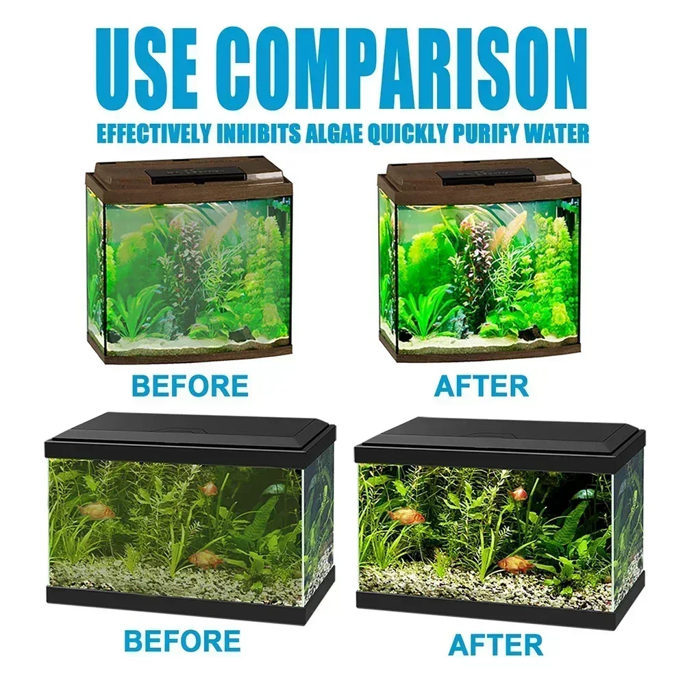 Algae Remover Moss Remover For Fish Tank Fish Pond Aquarium Green Algae Bactericidal Removal Improving Water Transparency 50g