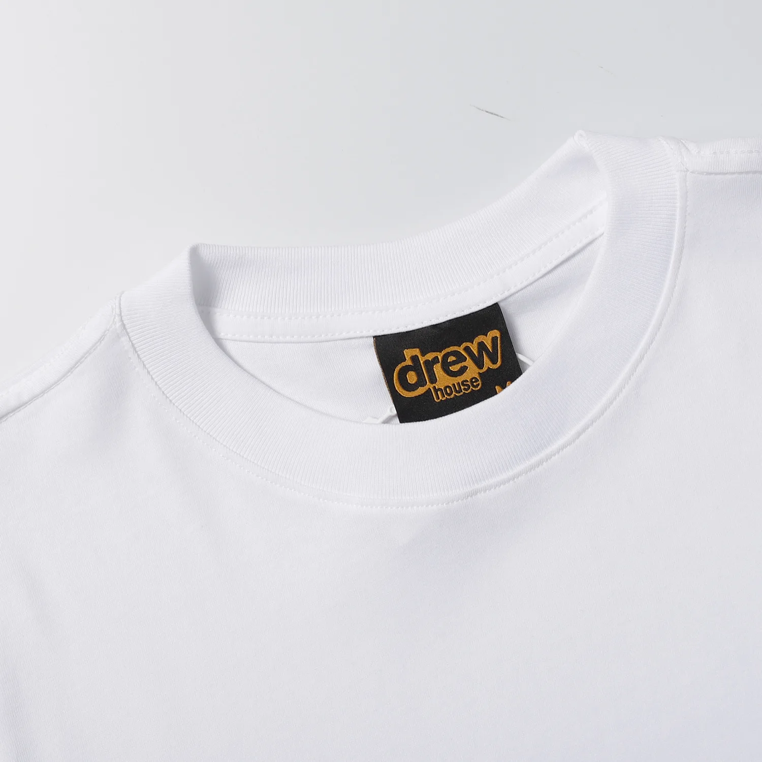 drew house: White Printed T-Shirt