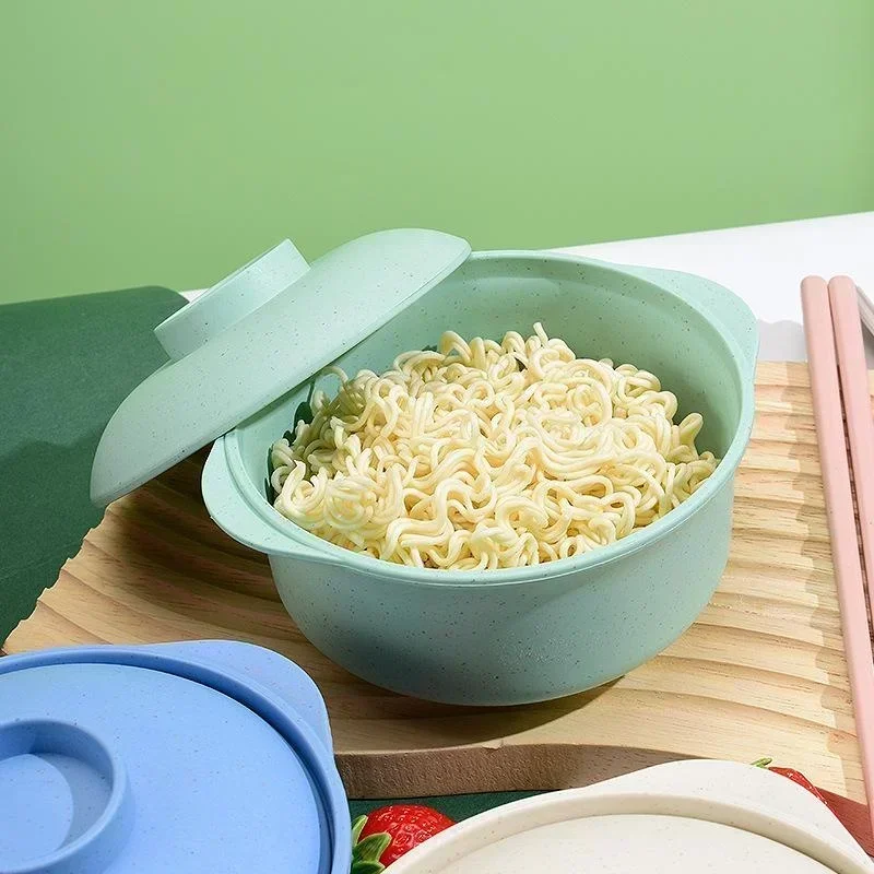Multi-Use Instant Noodle and Soup Bowl with Lid for Students & Restaurants