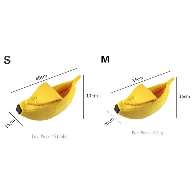 Banana Cat Bed Portable Pet Basket Multicolor Banana Cat Nest Cat Mat Beds Cozy Banana Cat House Winter Warm Dog Cushion Supply 6