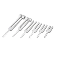 6Pcs/Set 128Hz 256Hz 512Hz 1024Hz 2048Hz 4096Hz Tuning Fork With Hammer For Tuning Fork Kit Healing Sound Vibration Tool 2