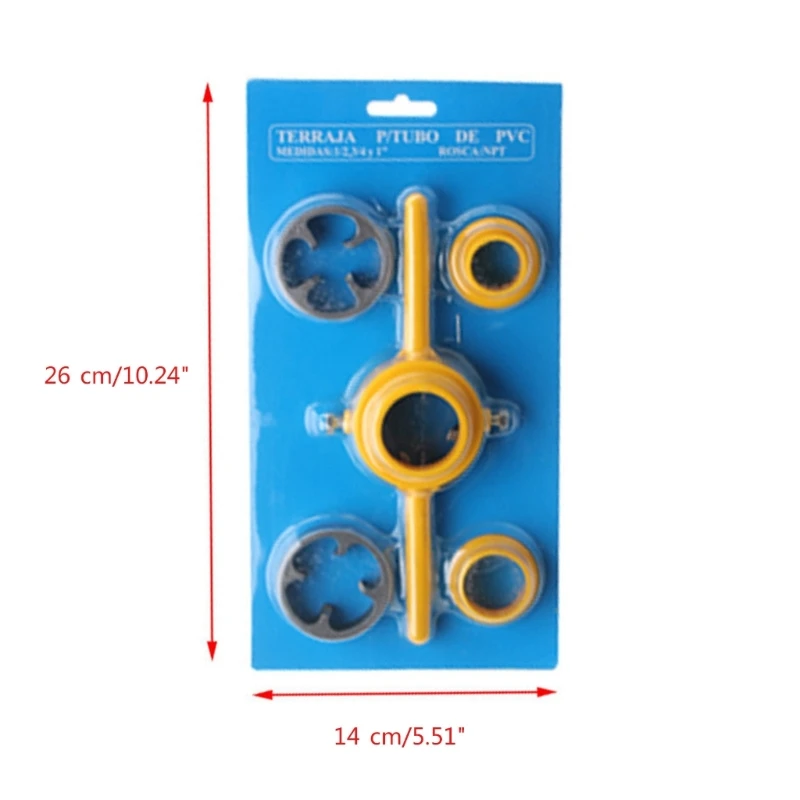 (6pcs) Manual Water Pipe Die Set Tool NPT Thread PVC Thread Plumbing Tool Dropship