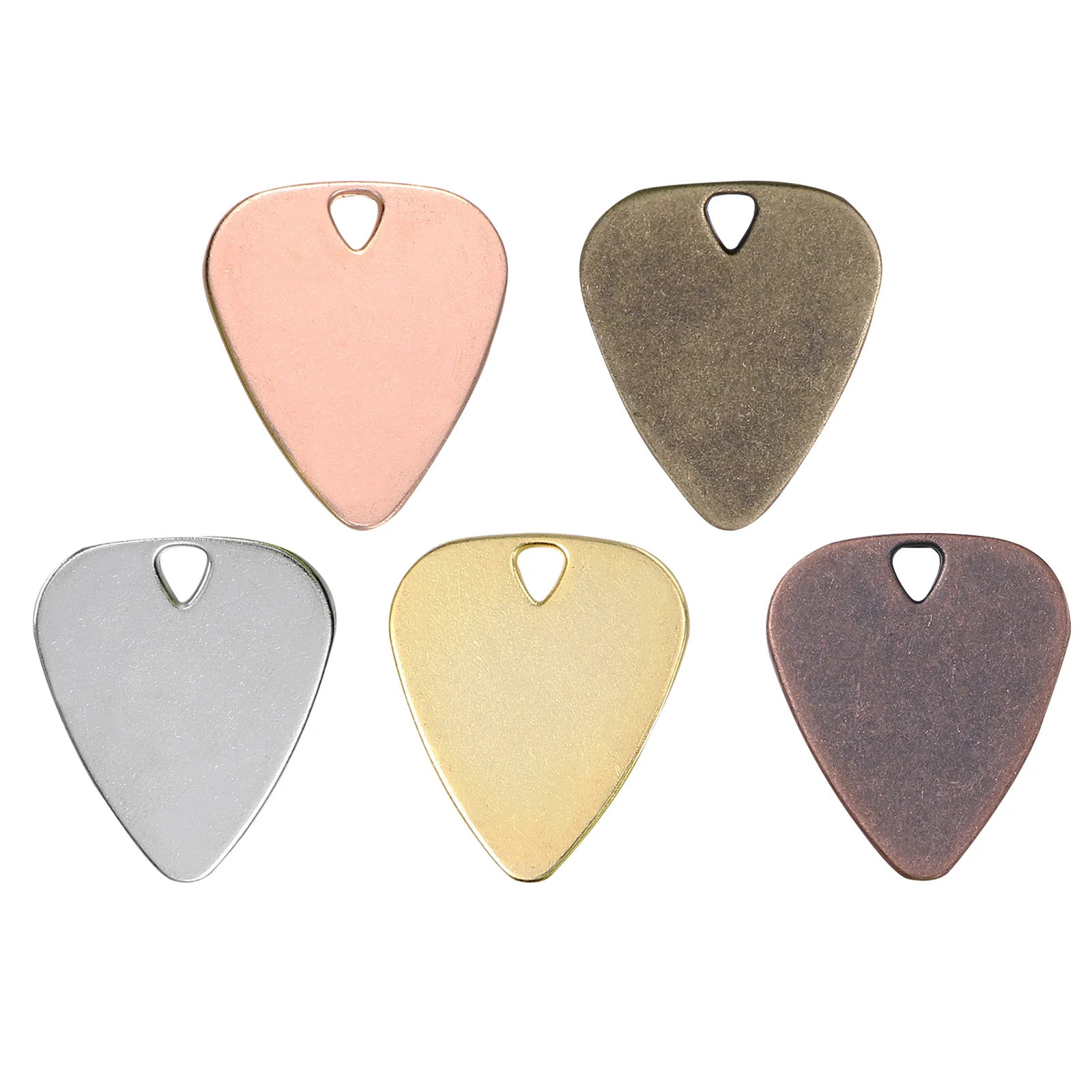 

20 Pcs Electric Guitar Picks Necklace Creative Alloy Plectrum Stainless Steel Decor Metal Accessories