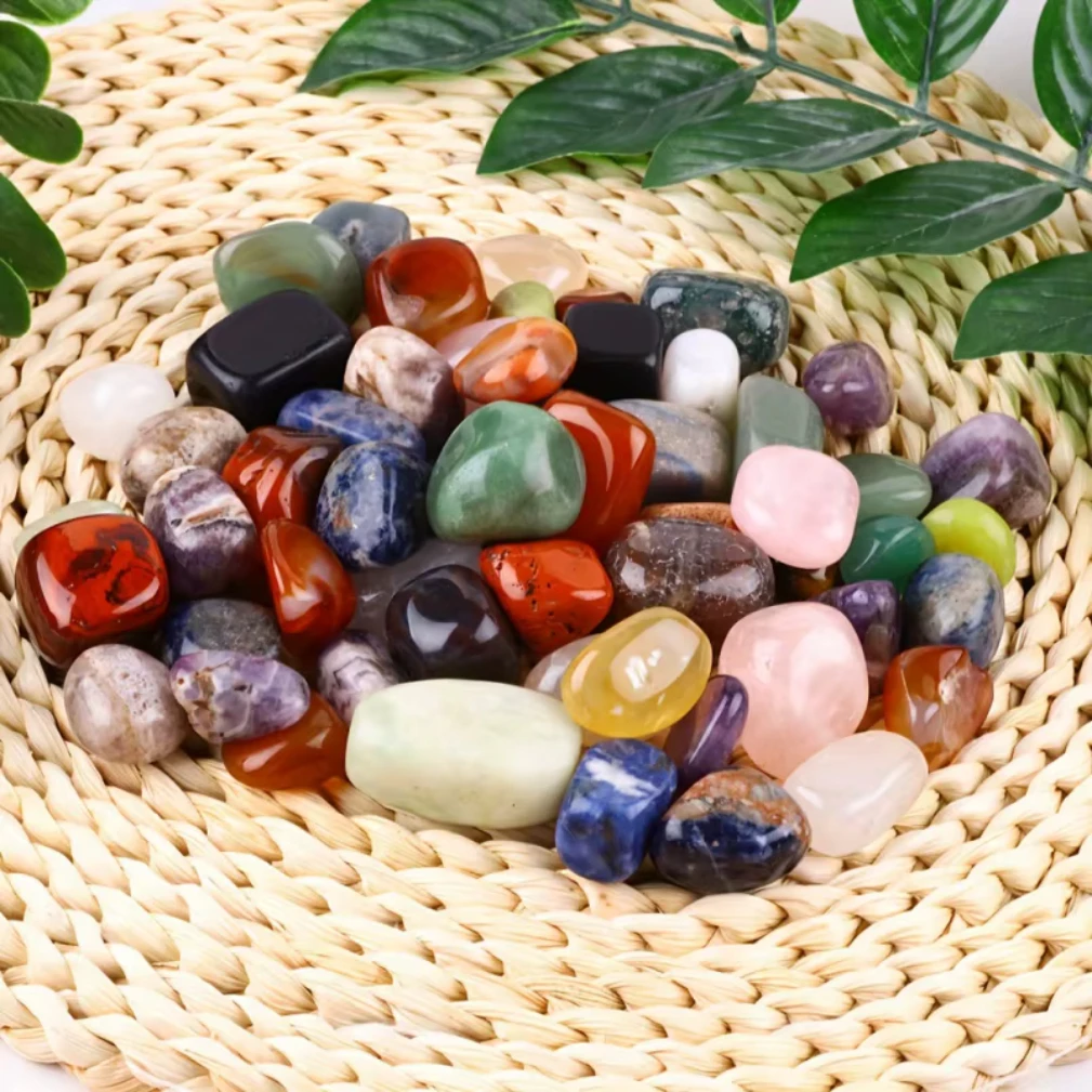 Natural Tumbled Stones Mix Color Crystals Bulk Assorted Tumbled Polished Stones Rocks Gemstones for Home 100g/Bag for tumbled stones