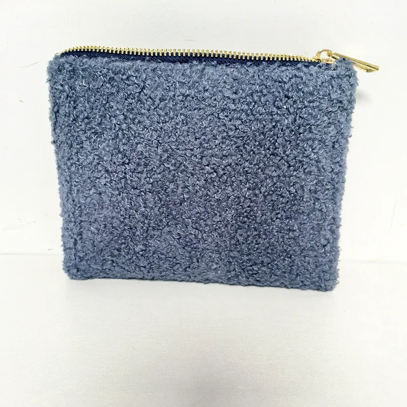 10Pcs Custom Teddy Plush Cosmetic Pouch Bag Makeup Bag Travel Toiletry Zipper Storage Pouch Cute Makeup Pouch Organizer