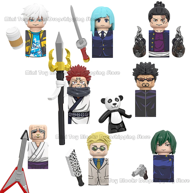 takerlama jujutsu kaisen plush doll toys gojo satoru yuji itadori soft stuffed dolls anime key ring bagpack pendants kids gifts WM6139 WM6149 Jujutsu Kaisen Building Blocks Gojo Itadori Yuji Mai Todo Nanami Anime Bricks Dolls Mini Action Toy Figures Gifts