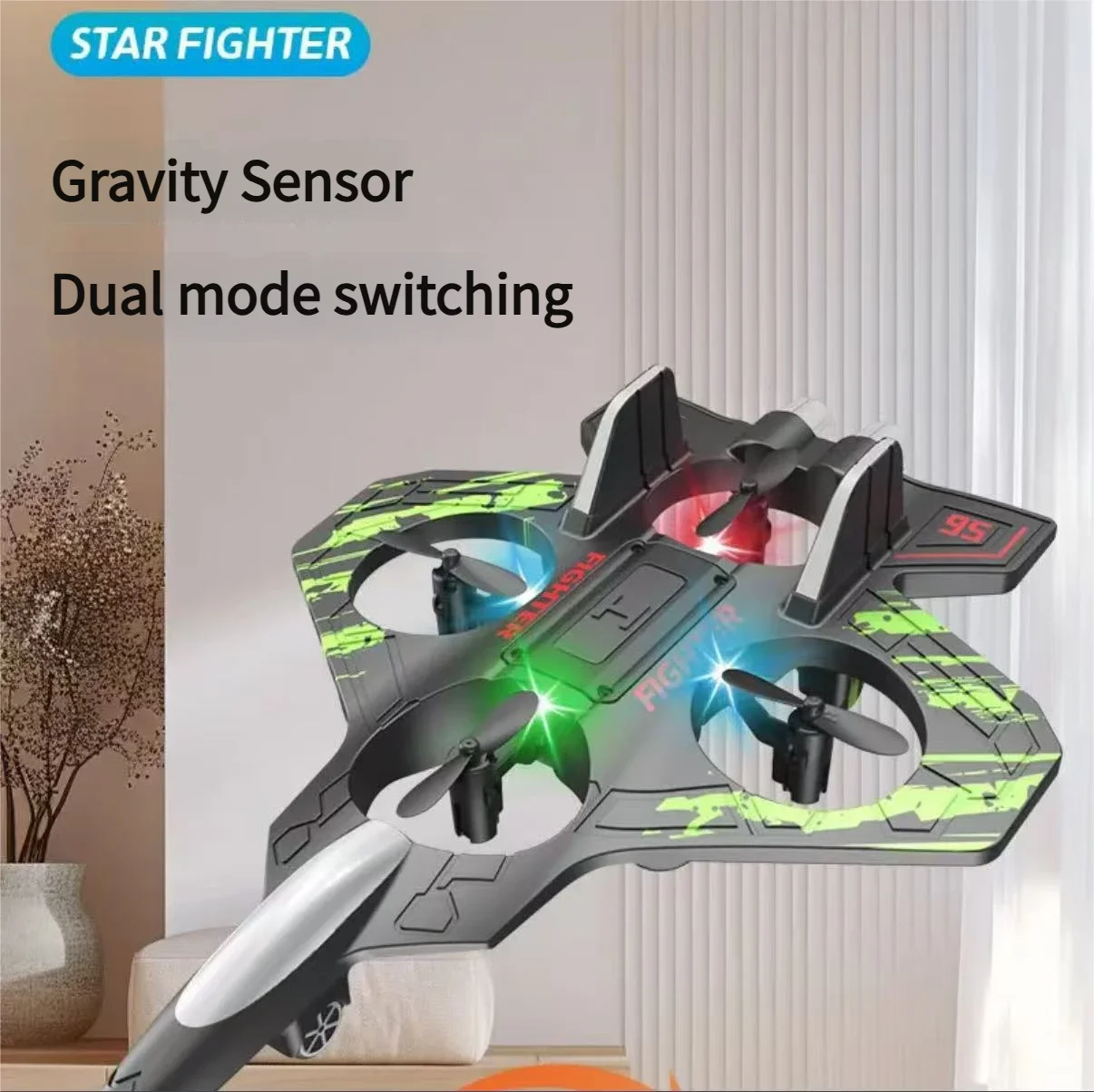 2.4G RC 비행기 스턴트 전투기 EPP 폼 글라이더 LED 조명 텀블링 호버링 원격 제어 장난감 어린이 선물