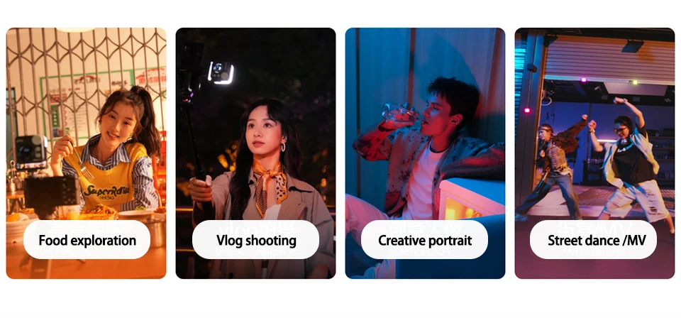 pico Full-color Magnetic LED Mini Pocket Light Portable RGBW Photography Fill Li