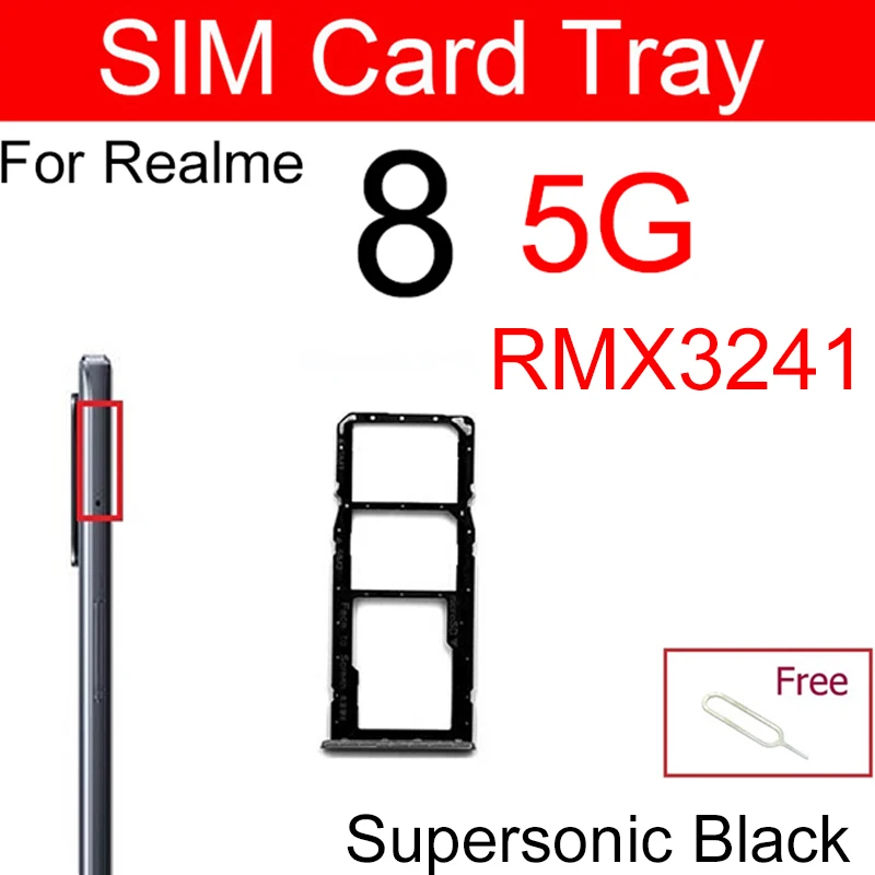 Tiroir Carte SIM Universel – Compatible Realme 8 5G Et Autres, Double SIM, Bleu