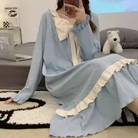 The New Nightgown Ladies Nightgown Maternity Spring And Autumn Summer Pajamas Women's Pajamas Korean Version Of Homewear 1