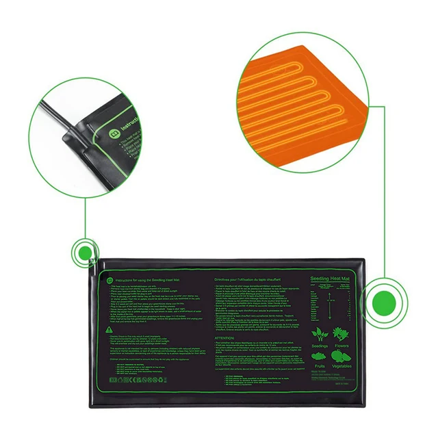 Palánta Melegítő Szőnyeg Növényi Vetőmag Csírázó Pad Hidroponikus Meleg Dugó Klónindító Párnák Erős Tapadást Digitális Termosztáttal - Image 2