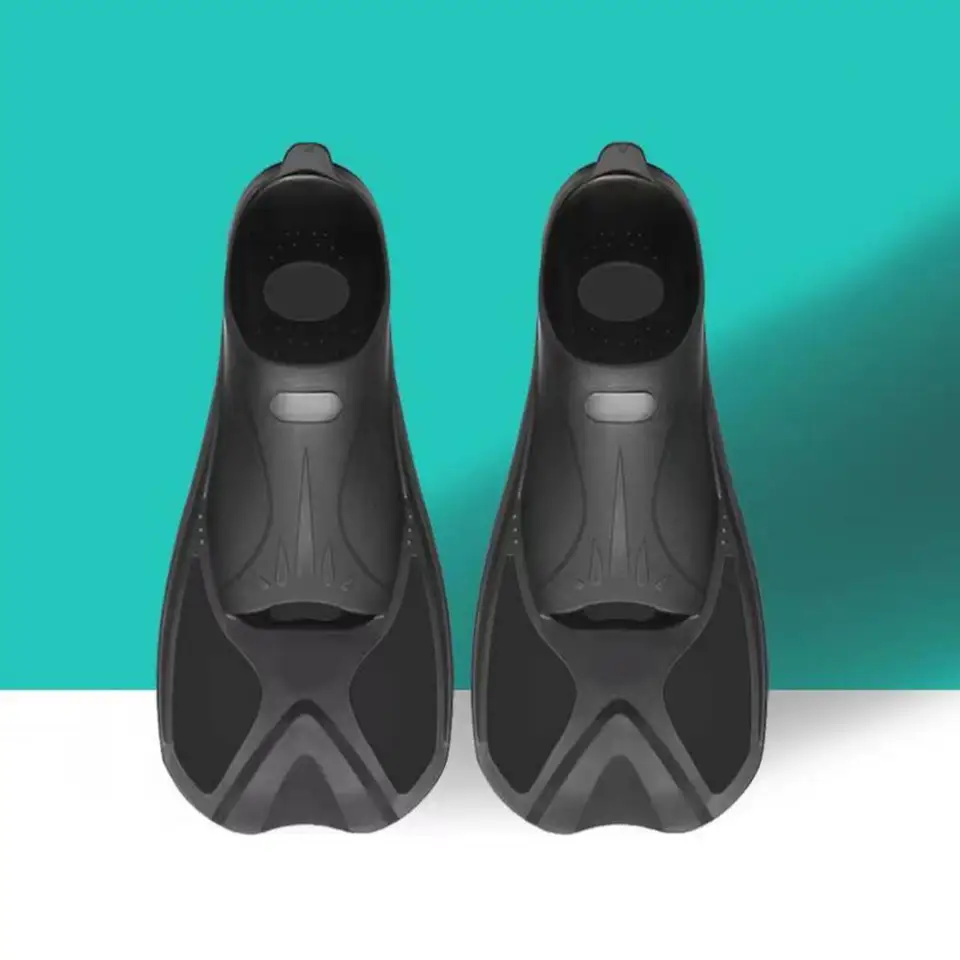Pinne da snorkeling in silicone – Pinne corte per allenamento, nuoto e immersioni – comode pinne per bambini