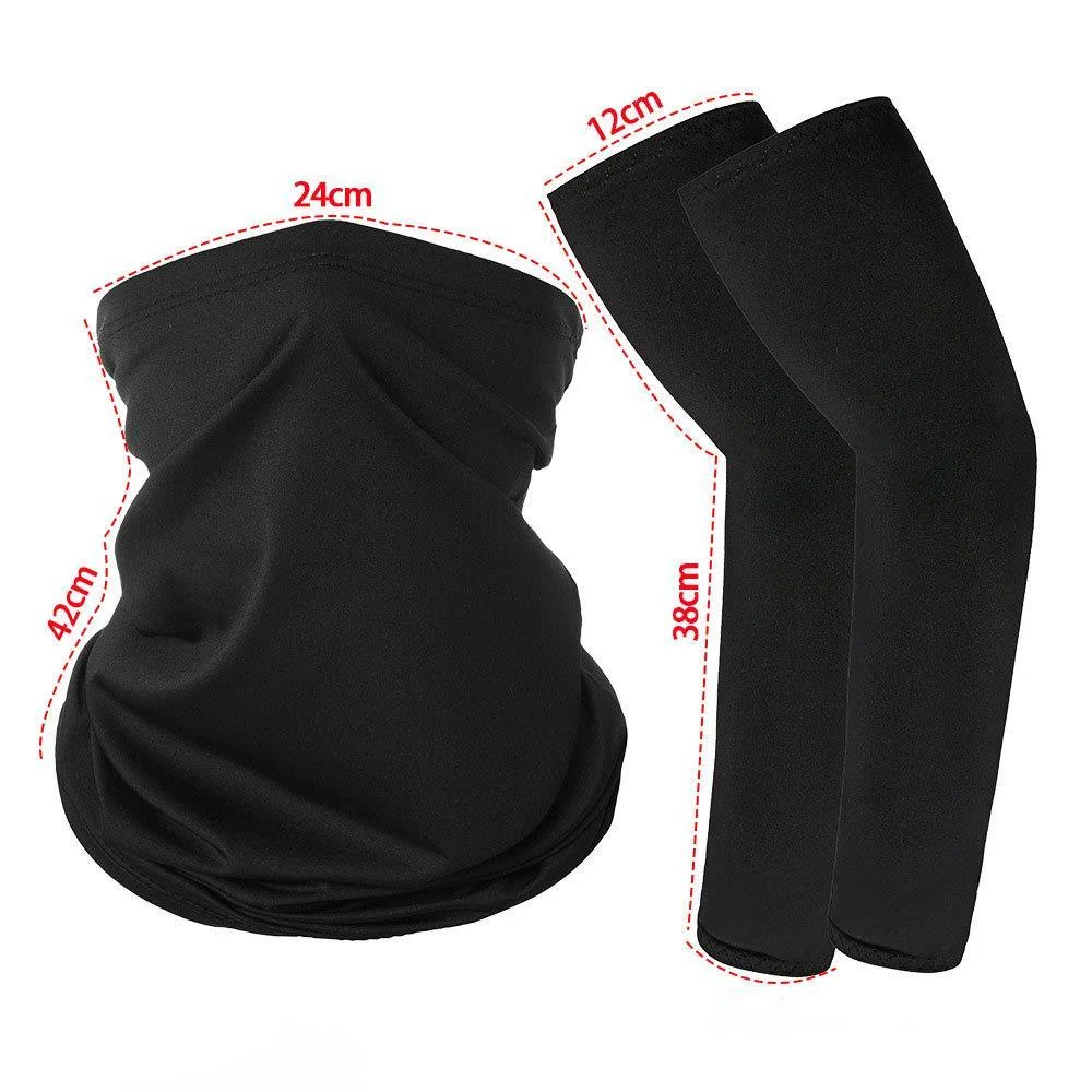 Summer new fashionable mountaineering scarf set, outdoor versatile magic riding mask, sports sleeve set_voghion.com