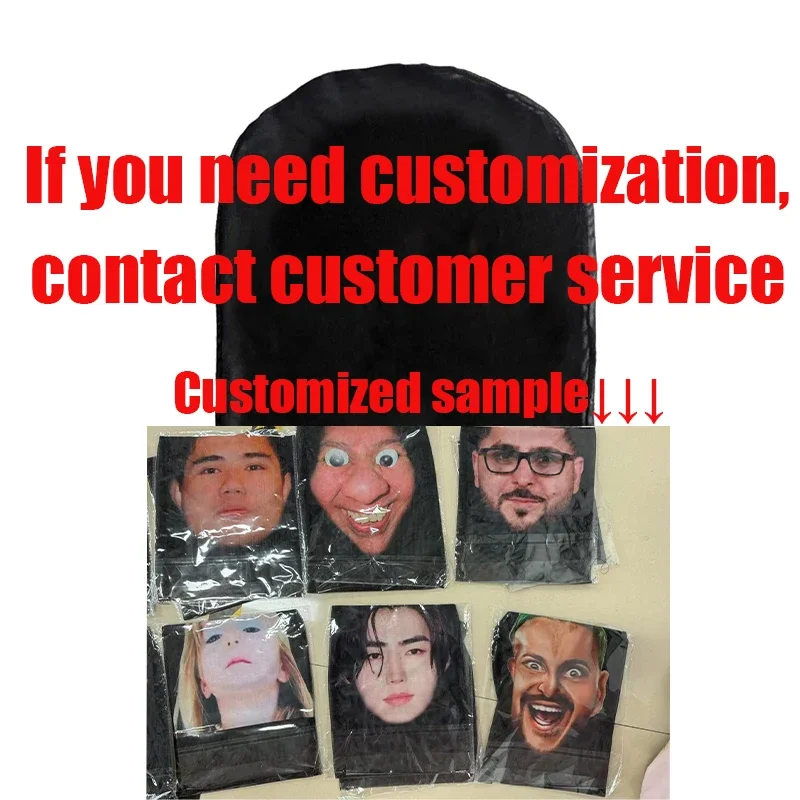 Full Face Mask for Halloween Cosplay Paety Balaclava Celebrity Face Mesh Visualized Elastic Headwear Christmas Gifts