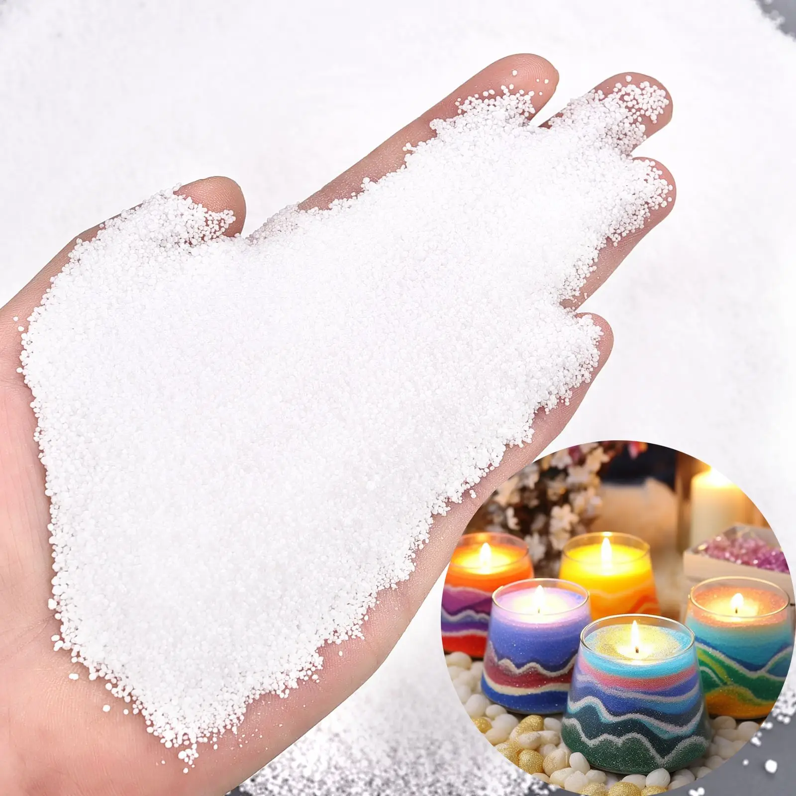 1KG/500G Combustible Sand Handmade Candle Wax DIY Material Home