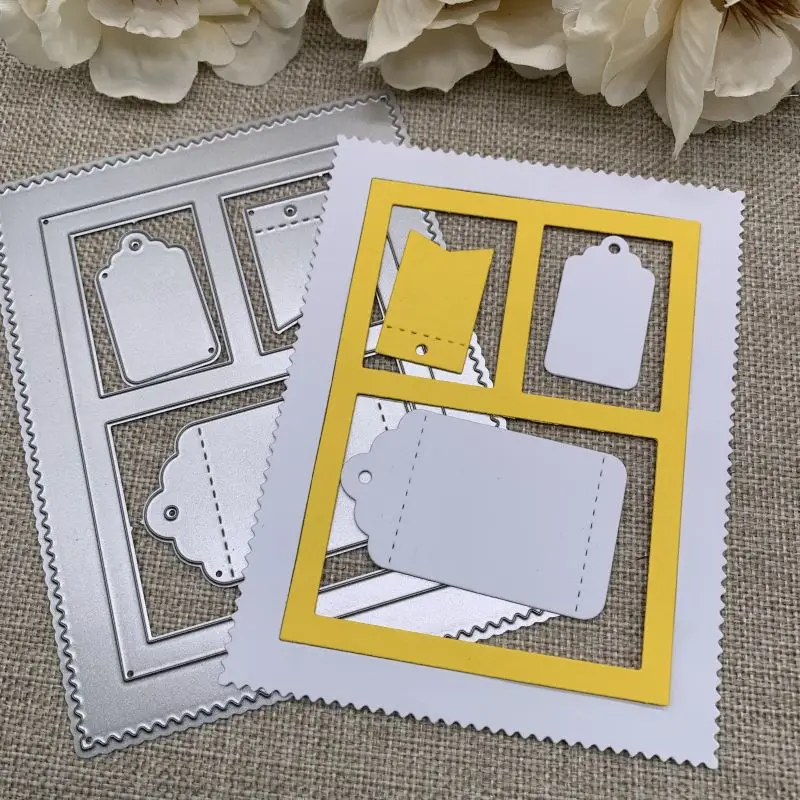 

Tag Photo Frame Metal Cutting Dies Stencils For DIY Scrapbooking Decorative Handcraft Die Cutting Template Mold