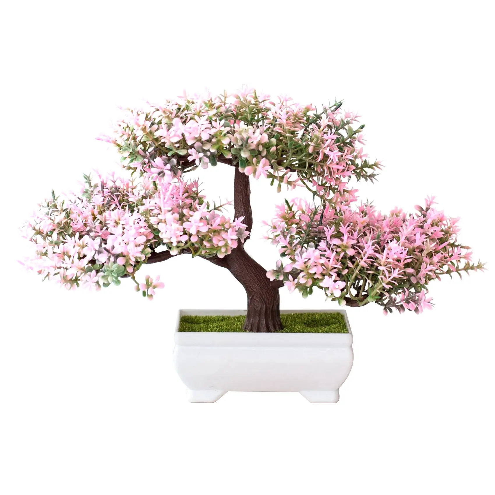 

Artificial Plants Bonsai Small Tree Pot Plant Flowers Potted Faux Bonsai for Home Room Table Hotel Garden Decor A