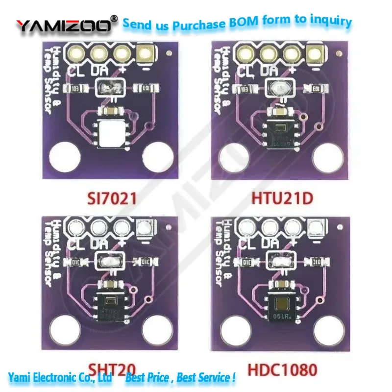 10 Stück HDC1080 Si7021 SHT20 HTU21D Modul mit geringem Stromverbrauch, GY-213V-HDC1080 Hochpräziser digitaler Feuchtigkeitssensor mit Temperatursensor