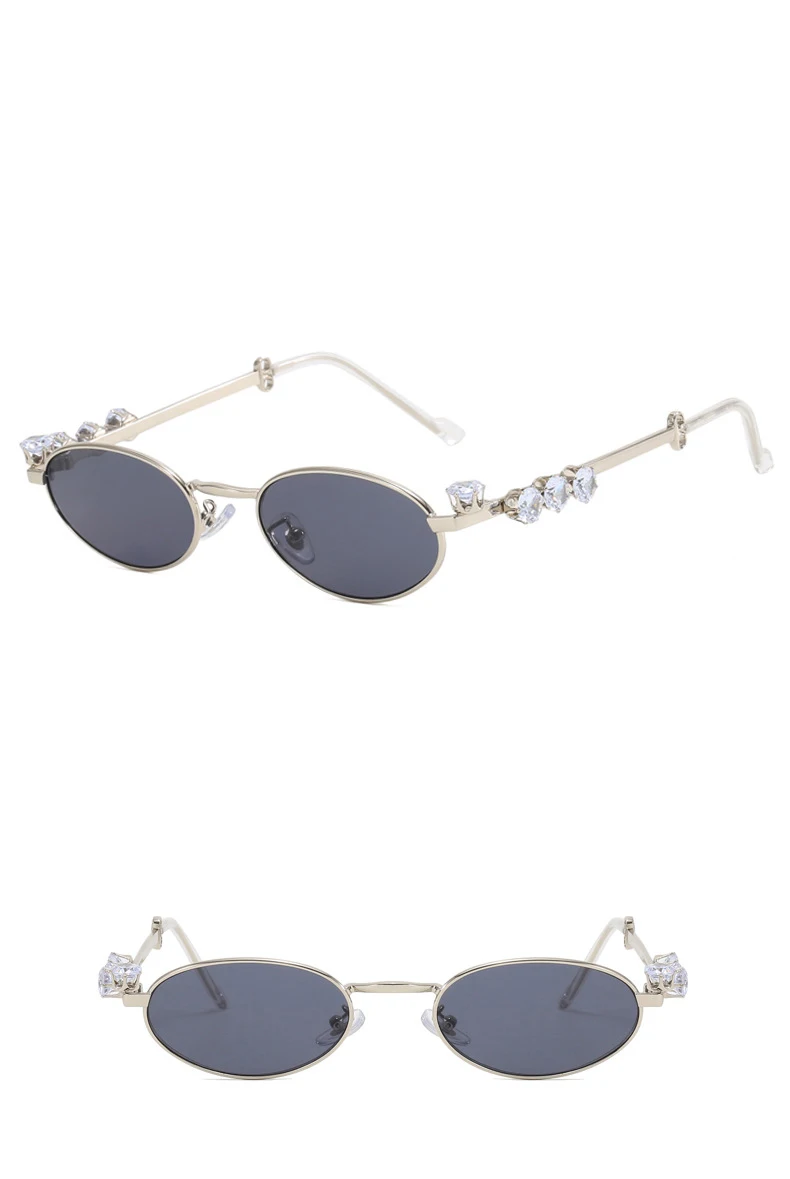 57231 Luxus Marke Design Frauen Optische Gläser Mode Oval Kleine Größe Metall Sonnenbrille Uv400 Anti Blau Licht Brillen – Detail 12
