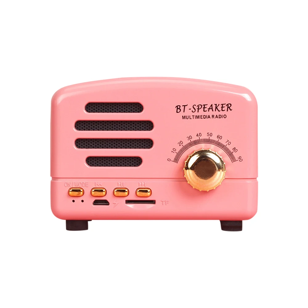 BT01 Retro Bluetooth-compatible5.0 Speaker Wooden Old Classic Style Strong Bass Enhancement Loud Volume Sound Box With FM Radio