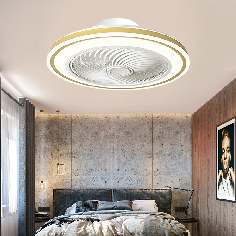 Ceiling light, fan light, minimalist modern bedroom light with fan, LED living room dining room adjustable lightin