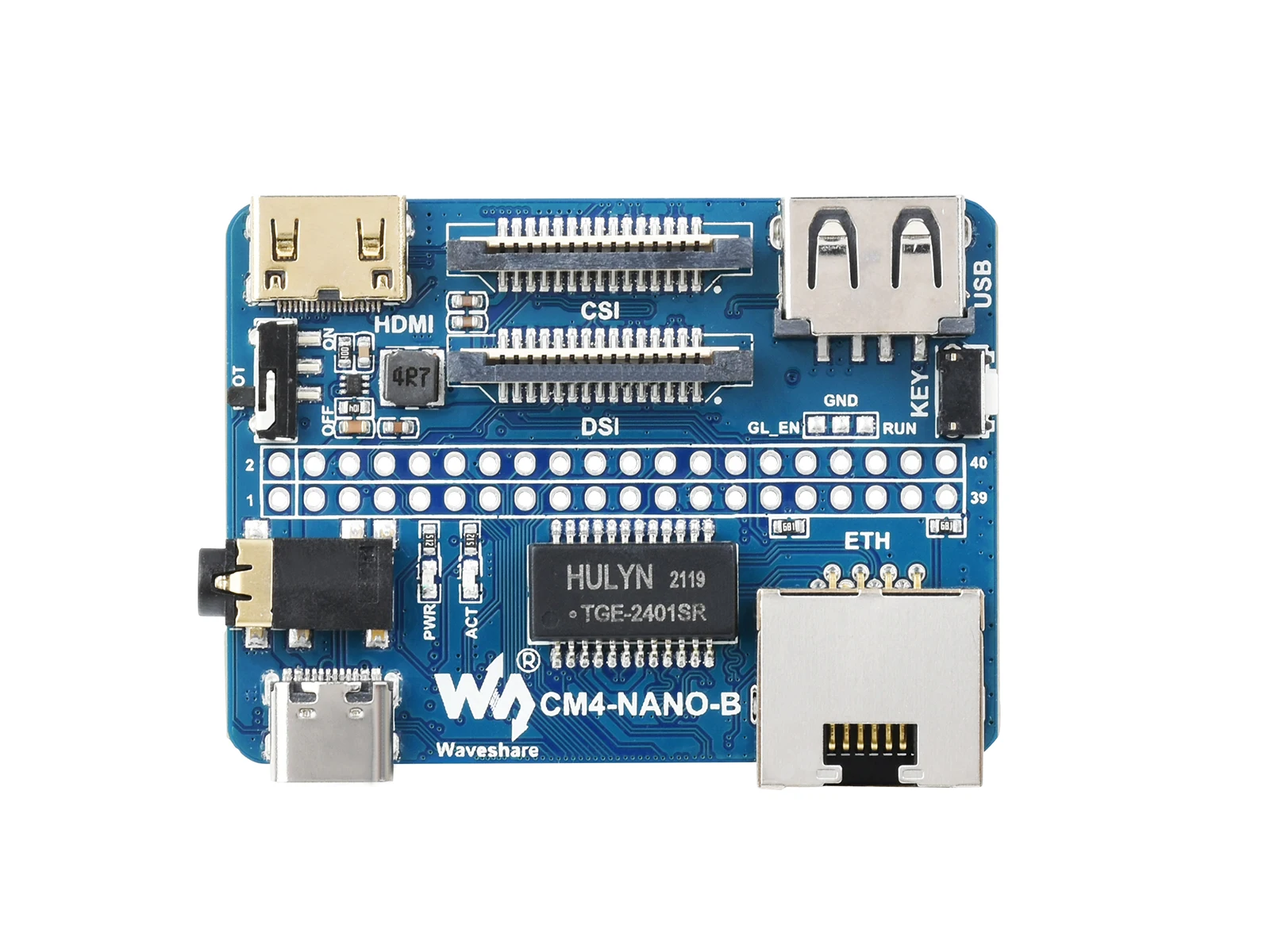 Placa de Base Nano b para Módulo de Cálculo Raspberry pi Mesmo Tamanho Que o Cm4 Adequado para Avaliar o Rpi Cm4 Cm4-nano-b - Imagem 3