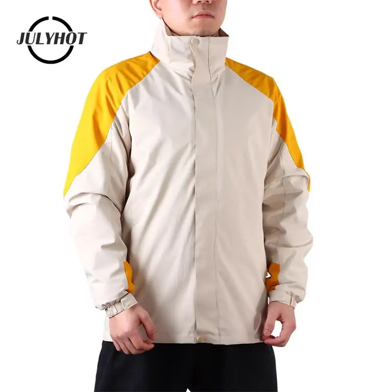 

Men Women Outdoor Windbreaker Hiking Camping Skiing Rain Jacket Winter Inner Fleece Waterproof Jacket Thick Thermal Coat