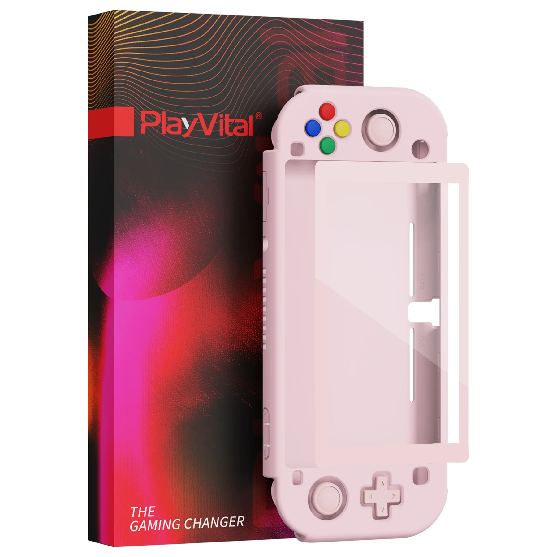 PlayVital Protective Hard Case for Nintendo Switch Lite W/Screen Protector & Thumb Grips - 7 colors