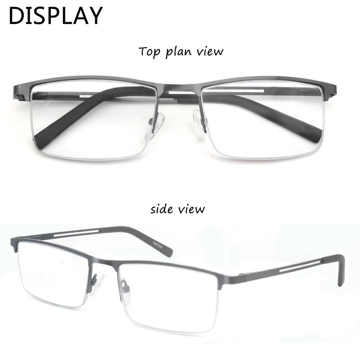 Men's Blue Light Blocking Reading Glasses - Anti-Glare Metal Frame with Spring Hinges and UV Protection