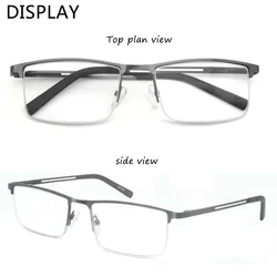Men's Blue Light Blocking Reading Glasses - Anti - Glare Metal Frame with Spring Hinges and UV Protection - +125 (C2 Gray)