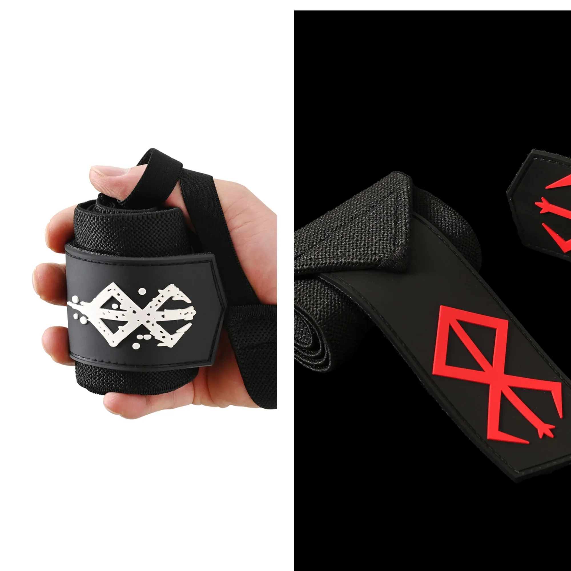 Berserk Anime Flexible Wrist Wraps for Weightlifting - Adjustable and Elastic Gym Wrist Support