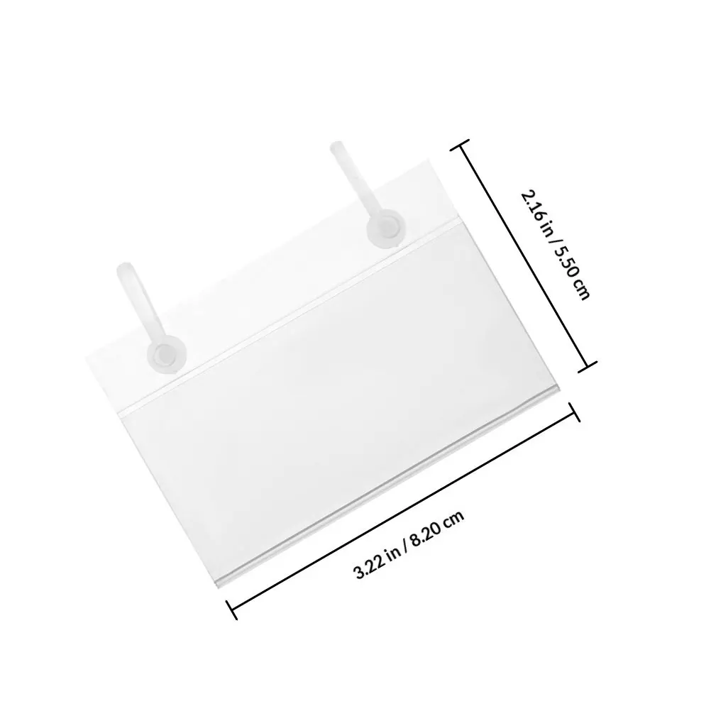 20Pcs 투명 가격표 홀더 소매점용 더블 스냅 잠금 클립 식료품 저장실 바구니 라벨 클립 선반 태그 홀더