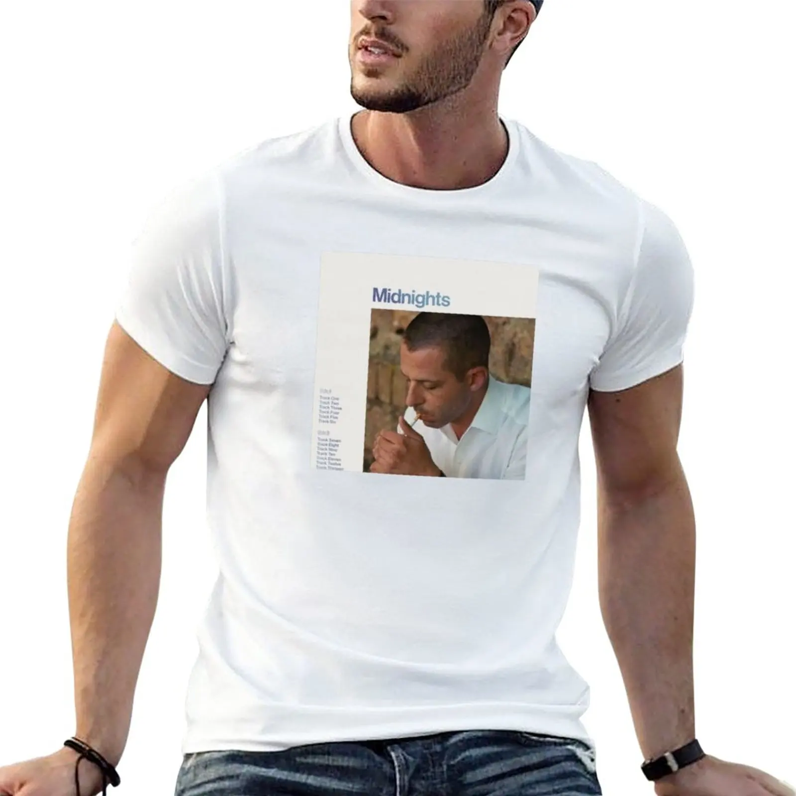 

New kendall roy midnights cover album T-Shirt heavyweight t shirts plus size tops men workout shirt