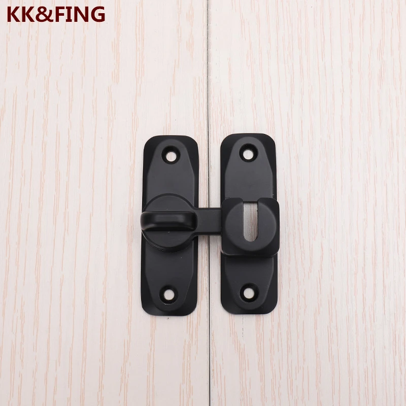 KK&FING 90°/180° Anti-theft Buckle Door Buckle Sliding Door Latch Sliding Door Lock Buckle Hasp Door Bolt Free Punching