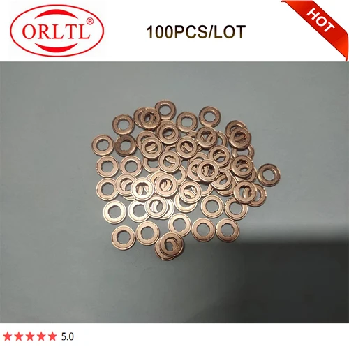 구리 워셔 100 개 9001-850c 3mm 9001-850a 2mm 9001-850b 1.5mm 9001-850d 2.5 델파이 인젝터 노즐용 5