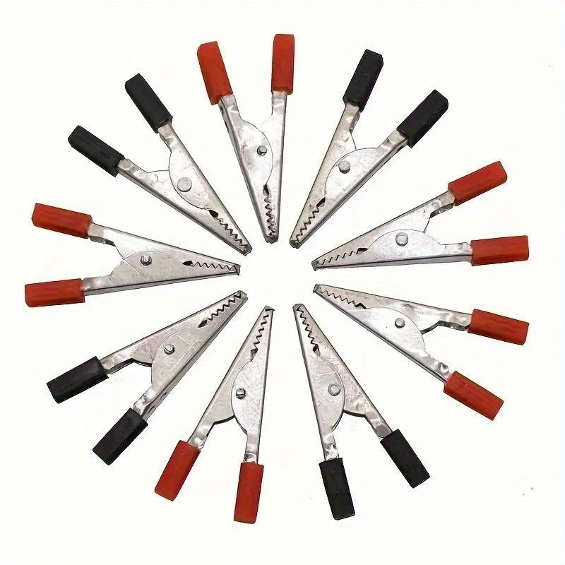 10 Stück Metall-Krokodilklemmen, Testklemmen, Testklemmen für elektronische Produkte mit Schrauben und Lötanschlüssen, Drahtklemmen für Elektriker – Detail 6