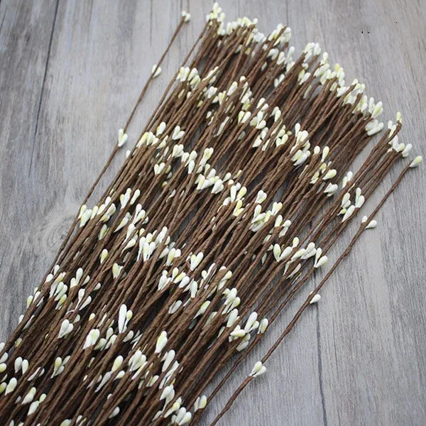 65 cm Bunte Eisendraht Rattan Ring Künstliche Blumen Girlande Staubblätter Rahmen Für Weihnachten Home Decor DIY Floral Hochzeit Kranz – Detail 12