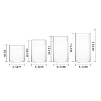 6.5x6/8/10/15/18cm Glass Flower Vase For Centerpieces Clear Cylinder Vase Glass Candle Holder For Small Tealight Candles 2
