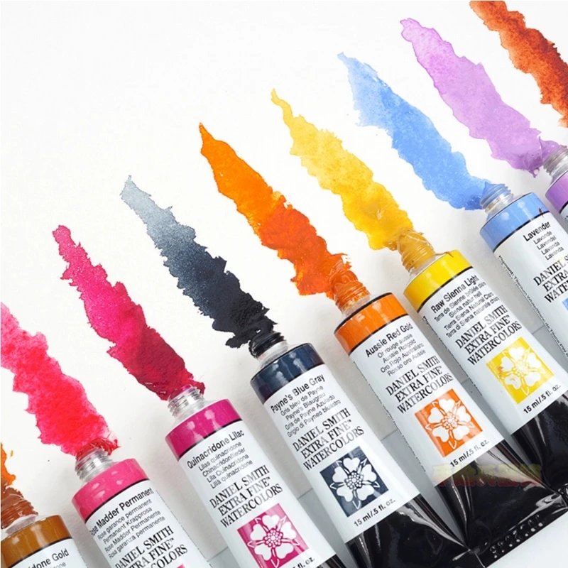 American DANIEL SMITH Series3 Natural Mineral Extra Fine Watercolor Piant 15ml/0.5 Fl Oz Tubes Painting Artists Drawing Supplies watercolor paint watercolor pigment