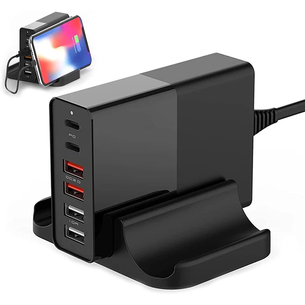 

Зарядное устройство с 6 USB-портами, 75 Вт, QC3.0