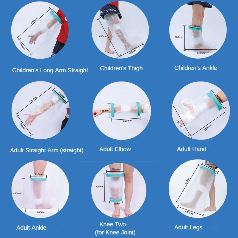 Adult Foot Ankle Foot Gypsum Shower Waterproof Cover for Postoperative Fracture Care and PICC Bathing Waterproof Cover