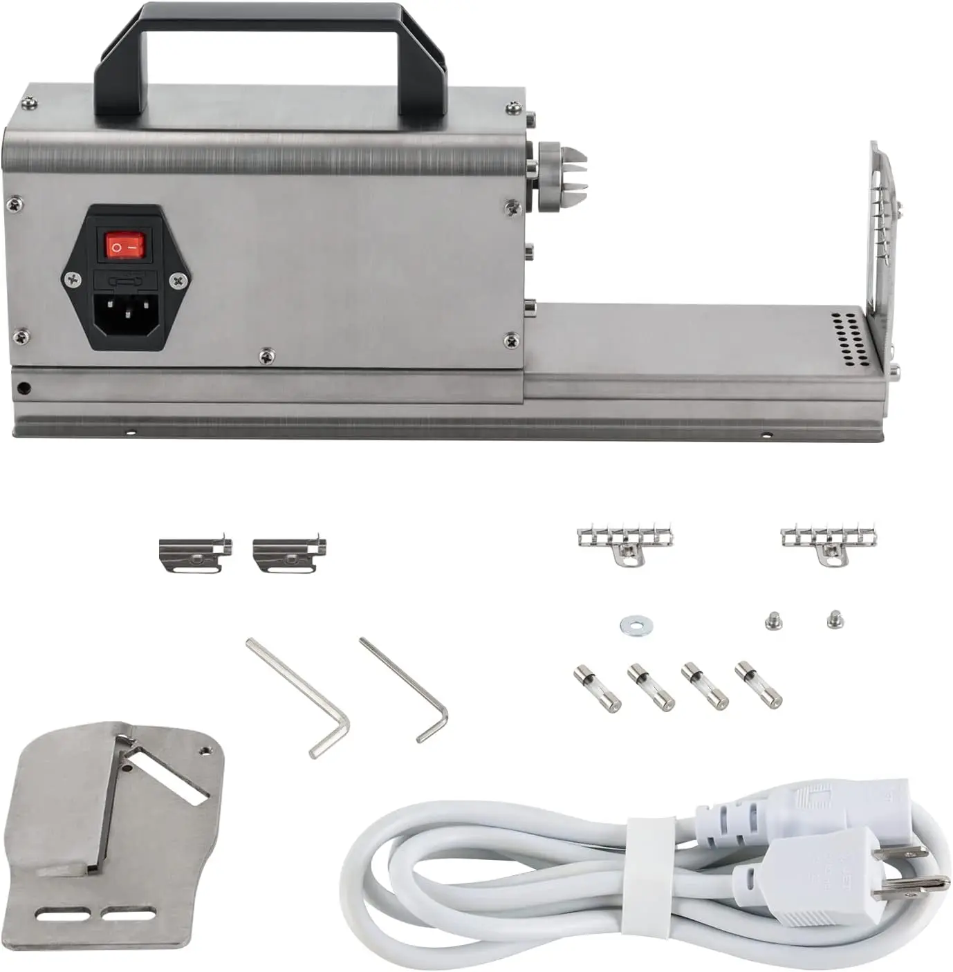 Commercial Electric Potato Slicer, Spiral Tornado Cutter, and Twister for Thick Potato Slices - Stainless Steel, 40W