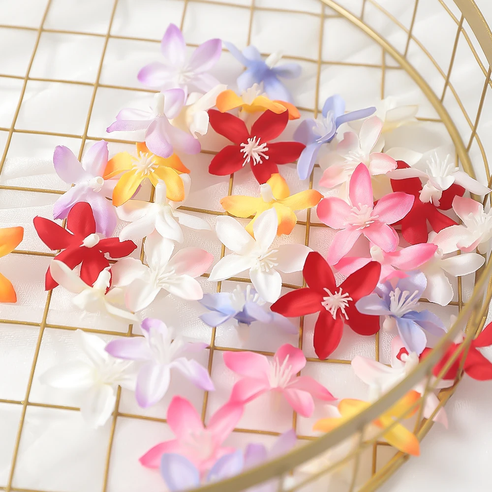Five Star Artificial Flower Heads for DIY Home and Event Decoration