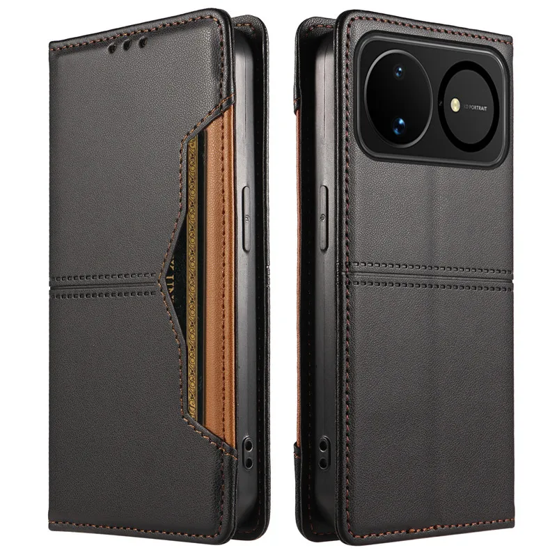 Luxury Magnetic Wallet Case Flip Cover with Book-Style Design and Protective Features