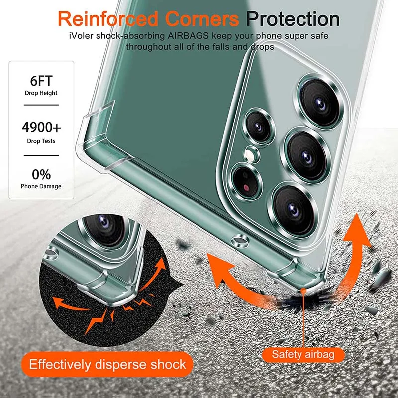 Shockproof Clear TPU Phone Cover