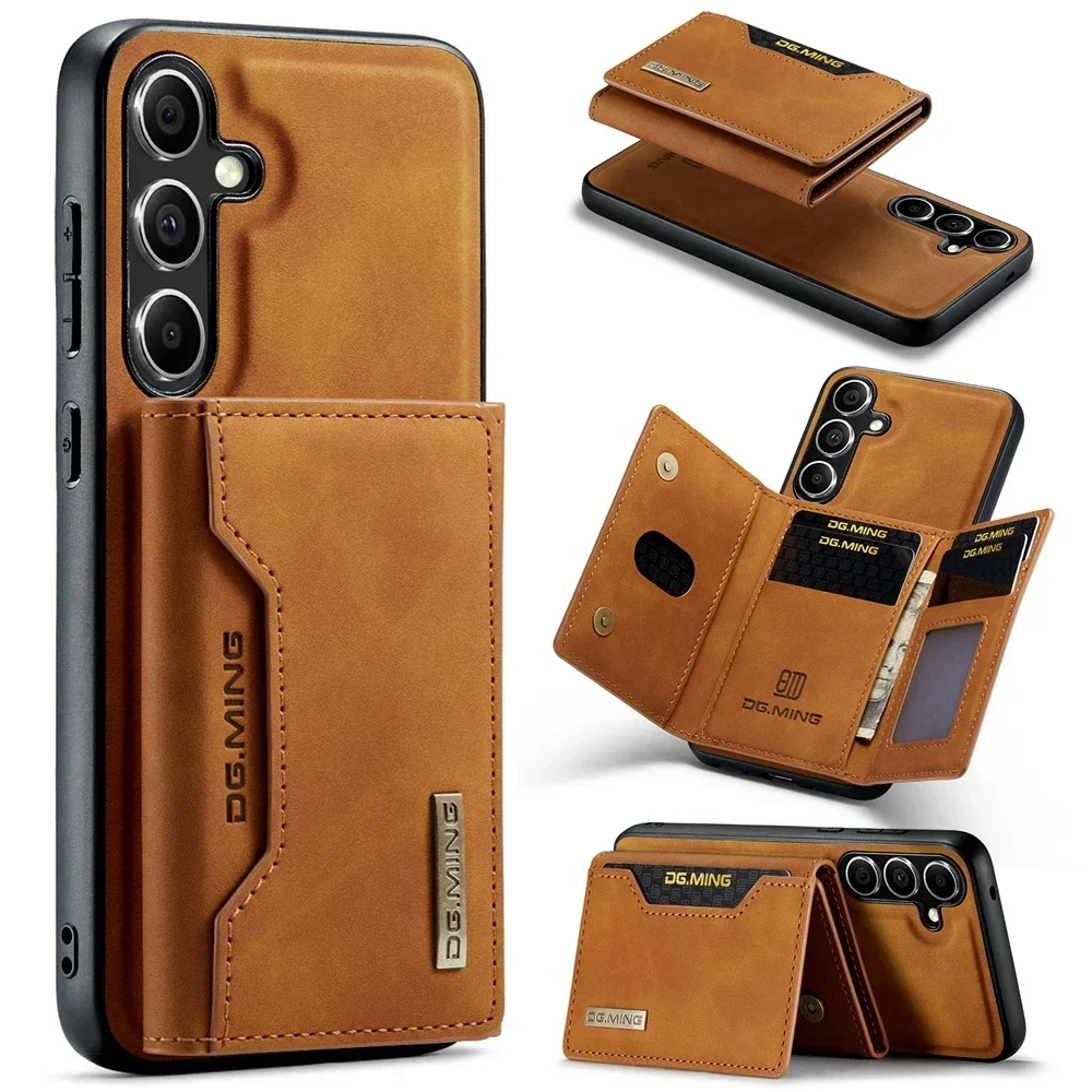 Premium Magnetic Leather Wallet Phone Case with Card Slots