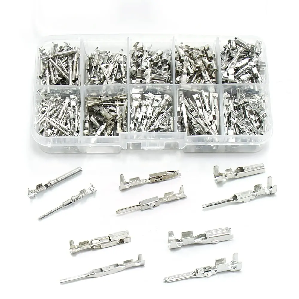 Auto Elektrische Draht Terminal 1/1,5/1,8/2,2/2,8/3,5mm Auto Elektrische Stecker Nicht-isolierte Stecker Entfernung Männlich Weiblich Crimp Pins – Detail 1